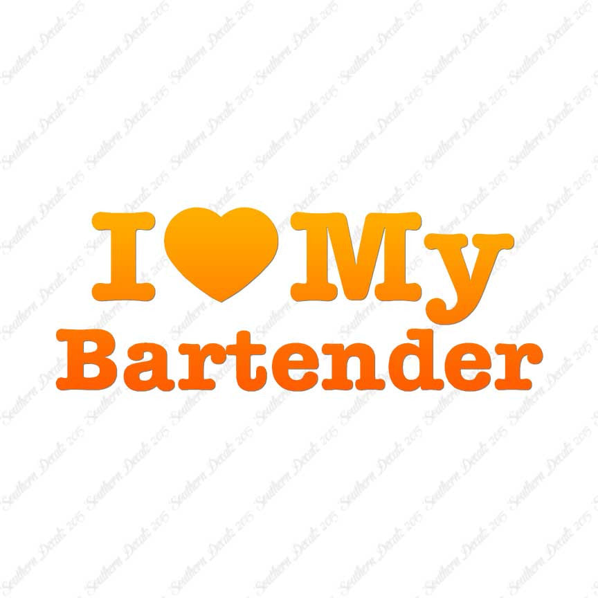 I Love My Bartender Heart