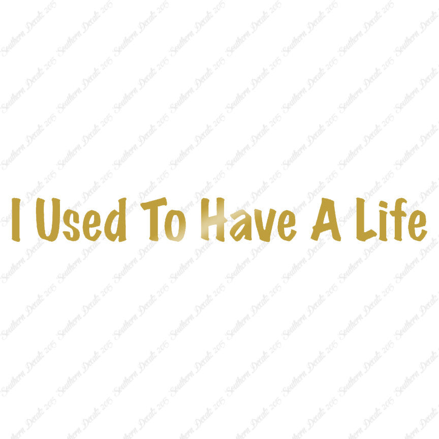 I Use To Have A Life