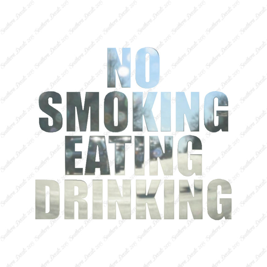 No Smoking Eating Drinking