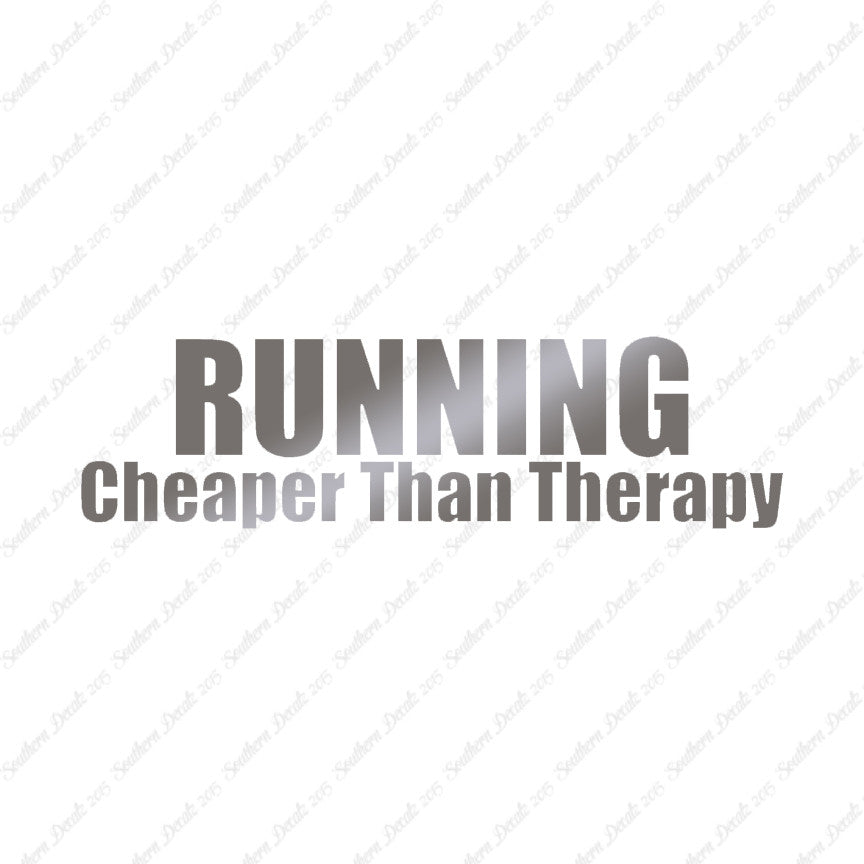 Running Cheaper Than Therapy