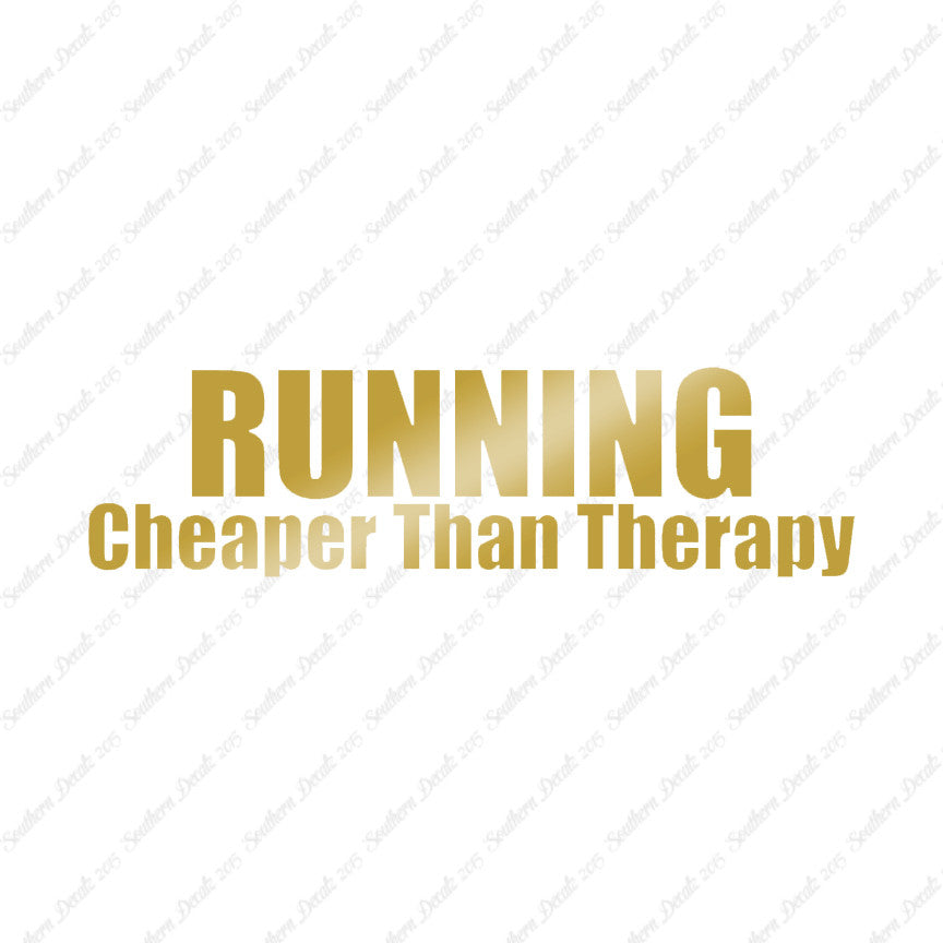 Running Cheaper Than Therapy