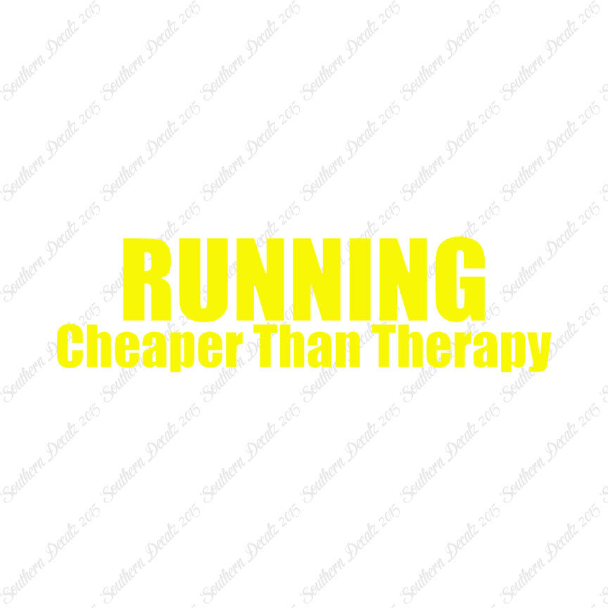 Running Cheaper Than Therapy