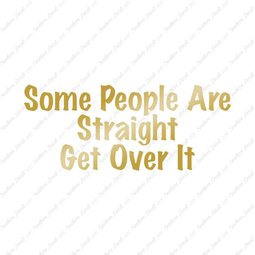 Some People Are Straight Get Over It