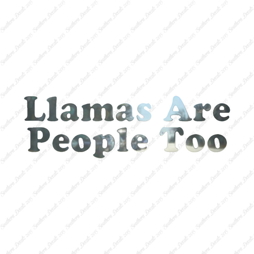 Llamas Are People Too