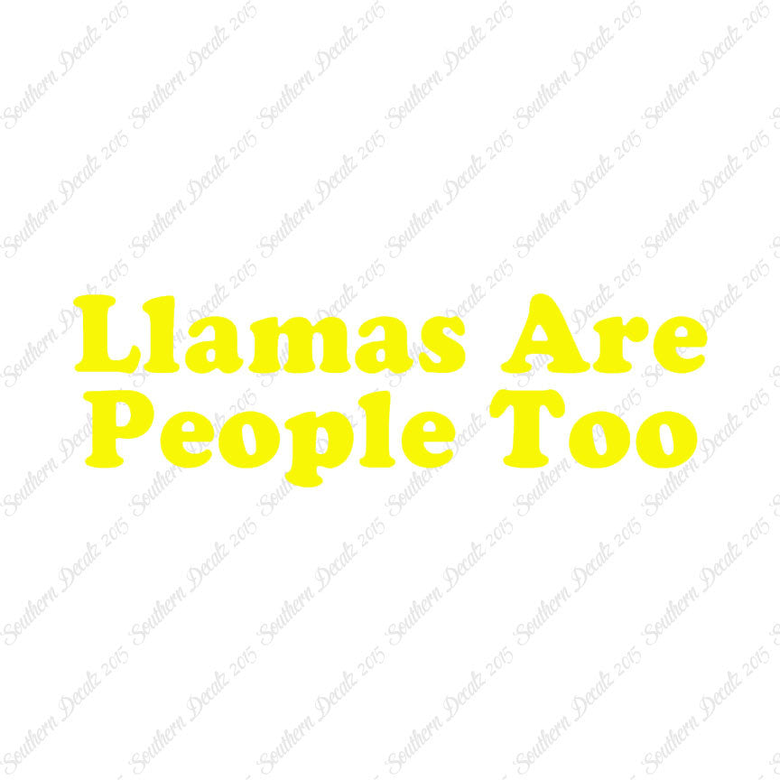 Llamas Are People Too