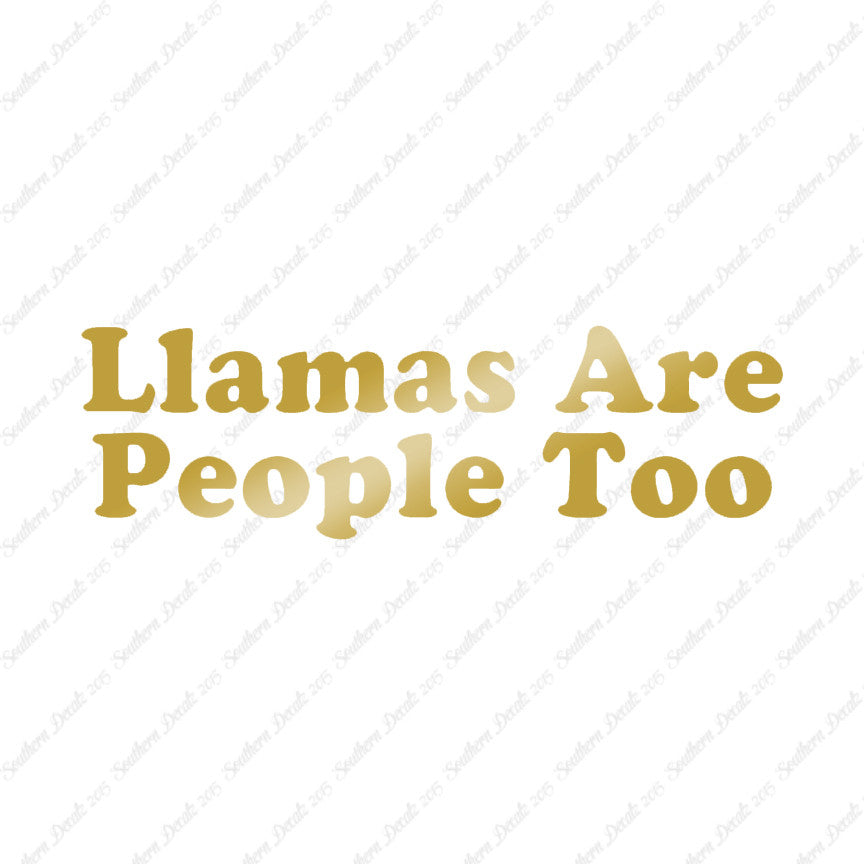 Llamas Are People Too