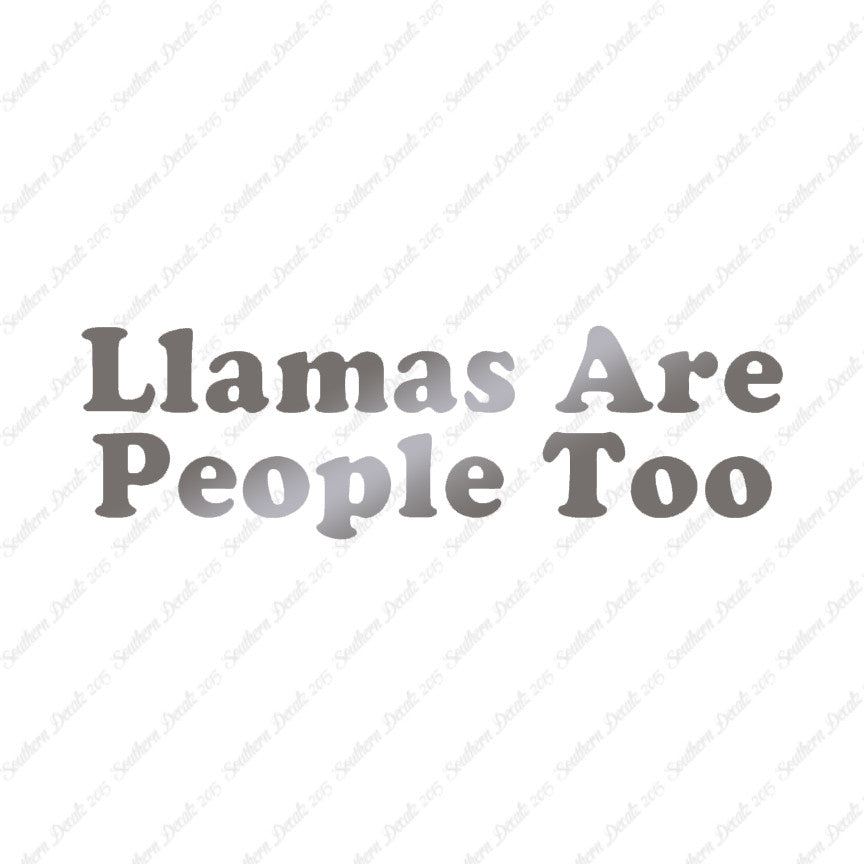 Llamas Are People Too
