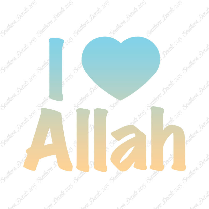 I Love Allah Heart