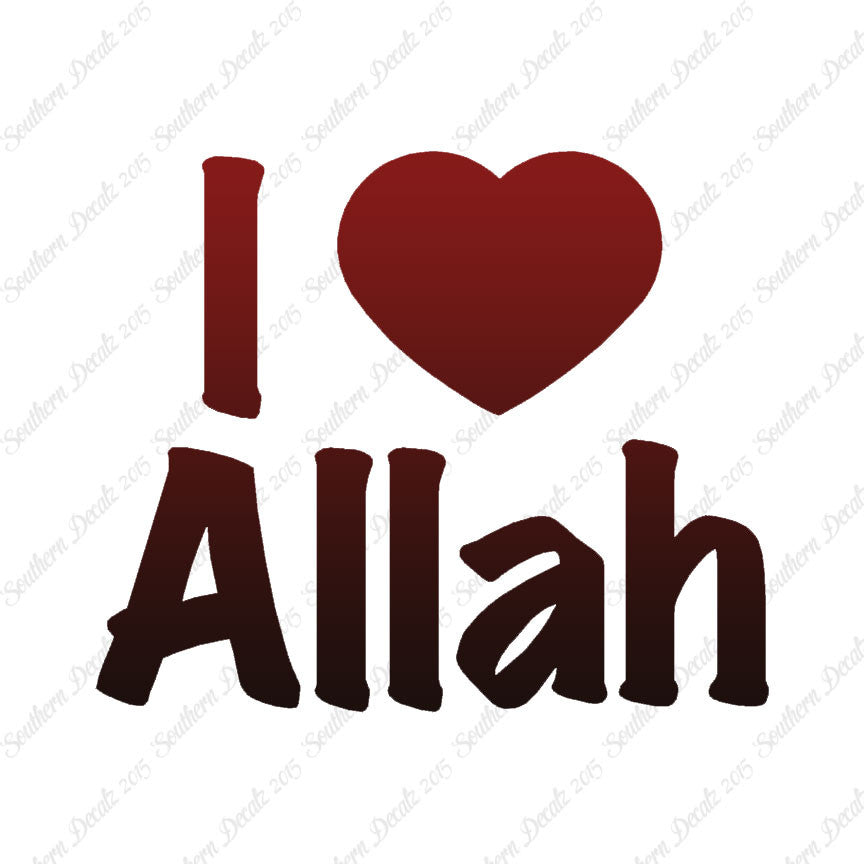 I Love Allah Heart