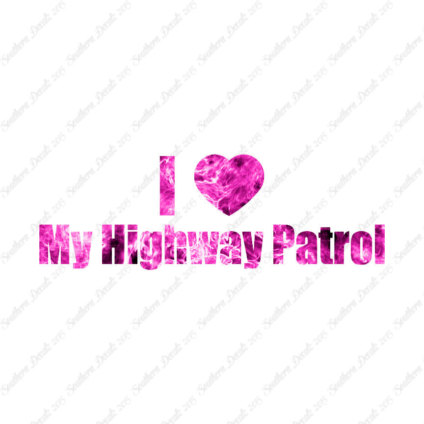 I Love Highway Patrol Heart