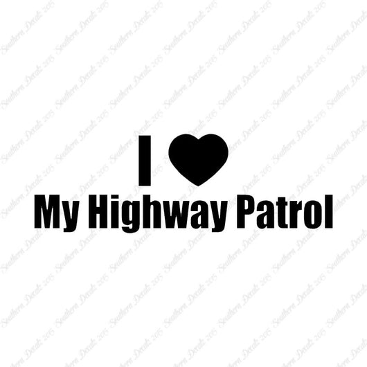 I Love Highway Patrol Heart