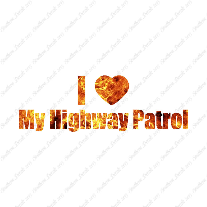 I Love Highway Patrol Heart