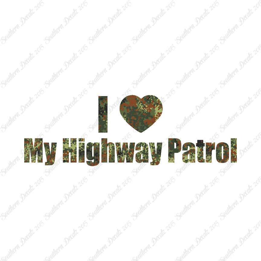 I Love Highway Patrol Heart
