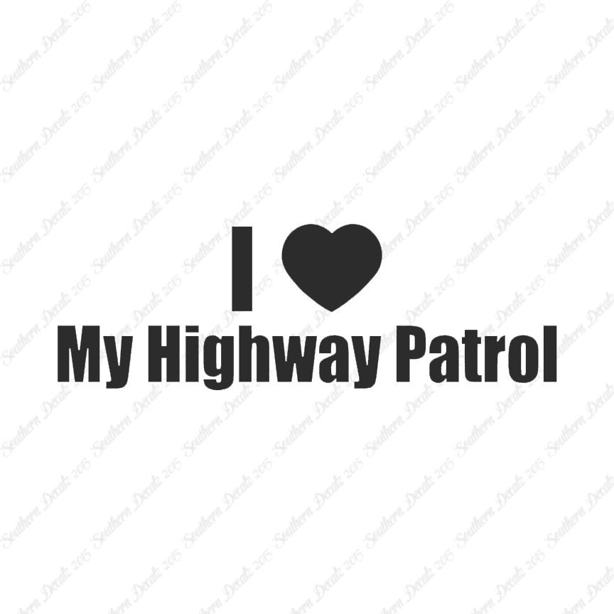 I Love Highway Patrol Heart