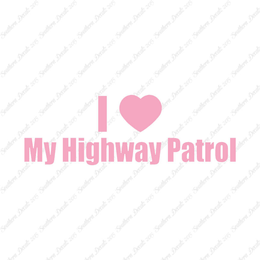 I Love Highway Patrol Heart
