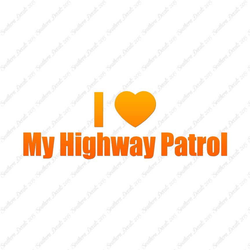I Love Highway Patrol Heart