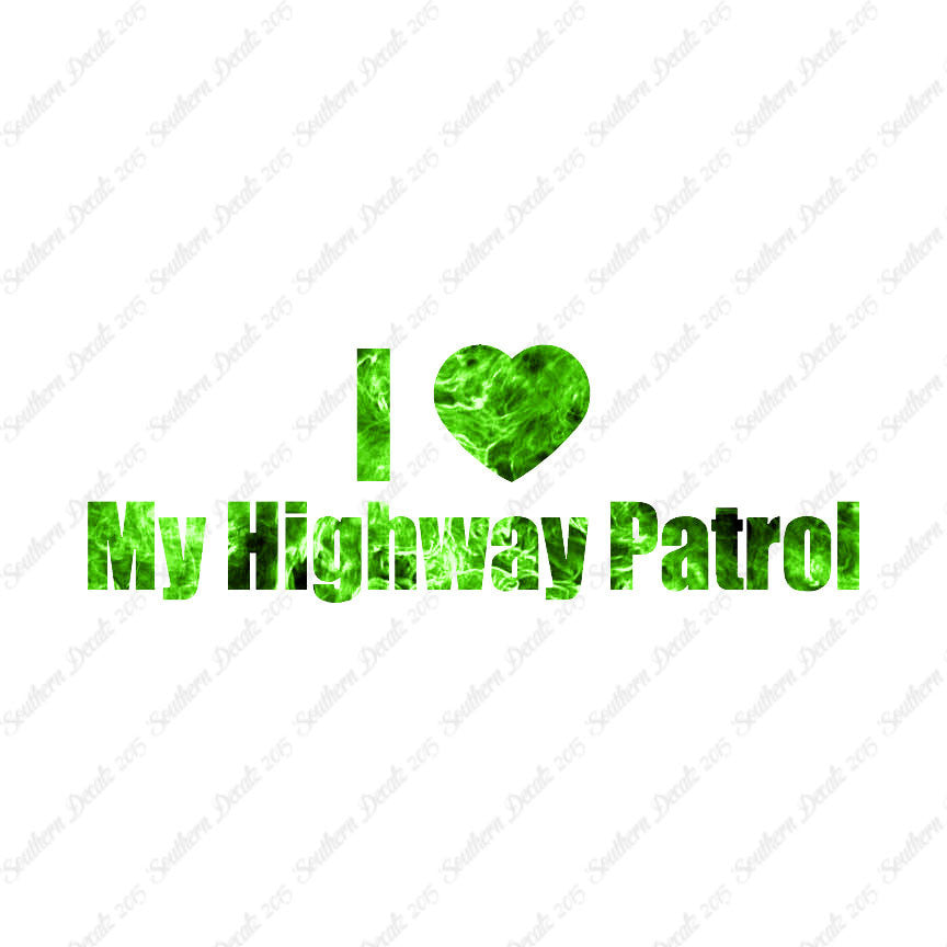 I Love Highway Patrol Heart