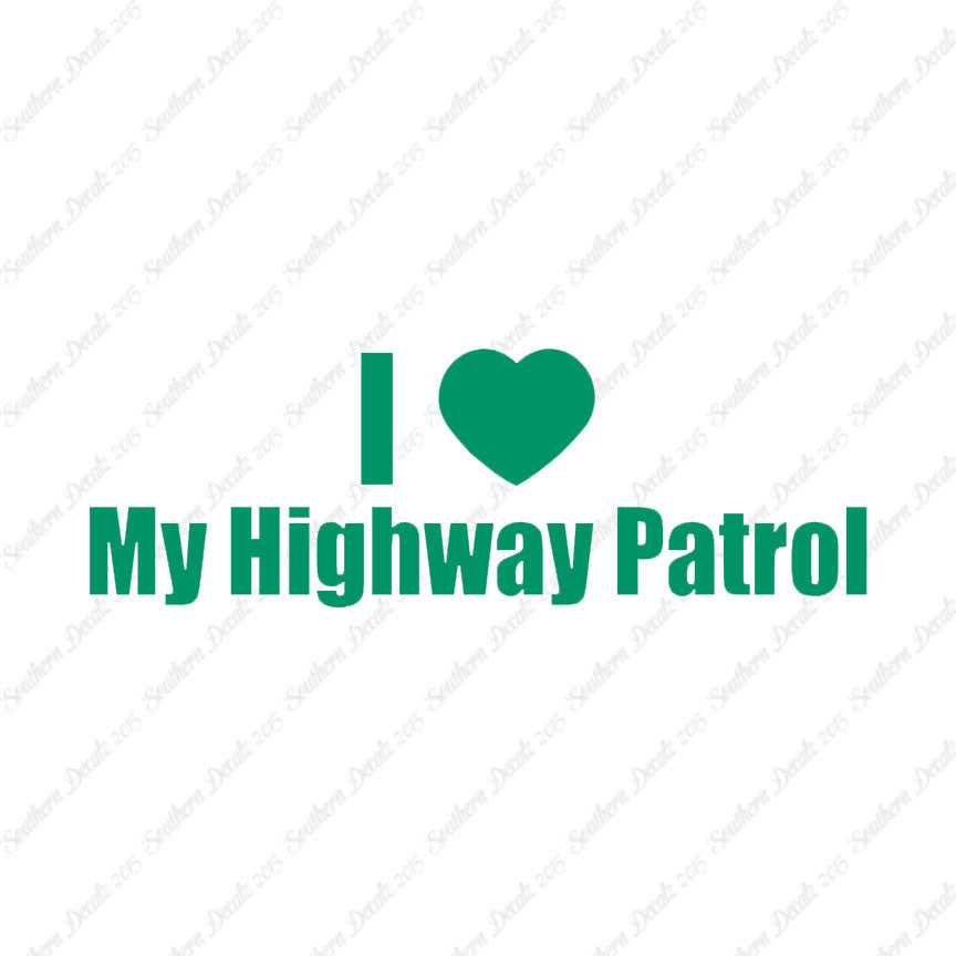 I Love Highway Patrol Heart