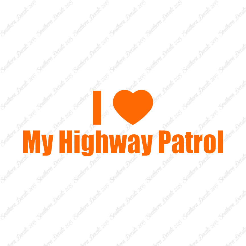 I Love Highway Patrol Heart