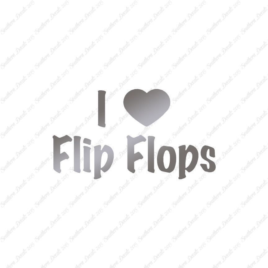 I Love Flip Flops Heart