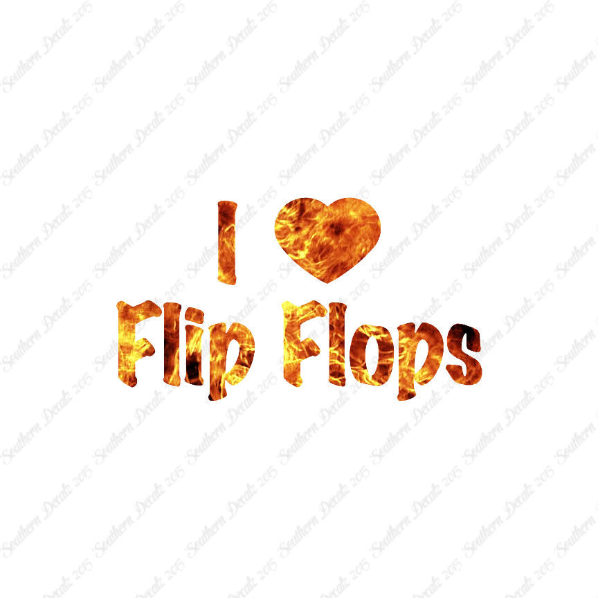 I Love Flip Flops Heart