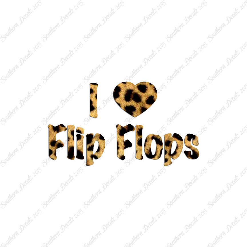 I Love Flip Flops Heart