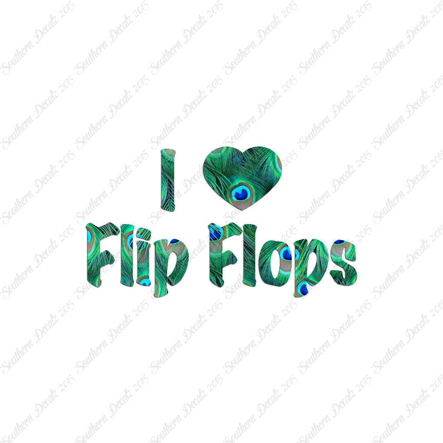 I Love Flip Flops Heart