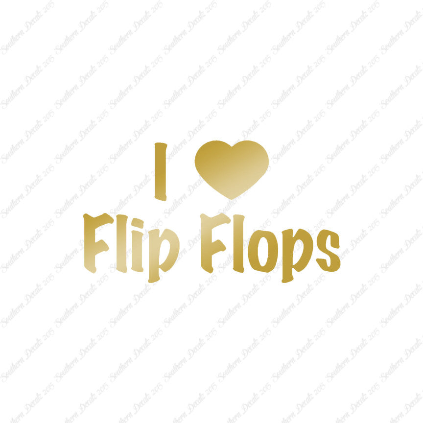 I Love Flip Flops Heart