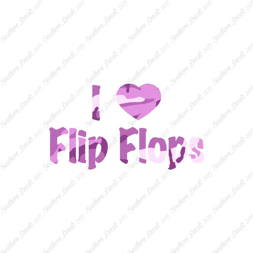 I Love Flip Flops Heart