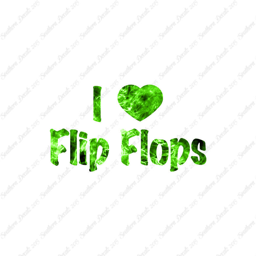 I Love Flip Flops Heart