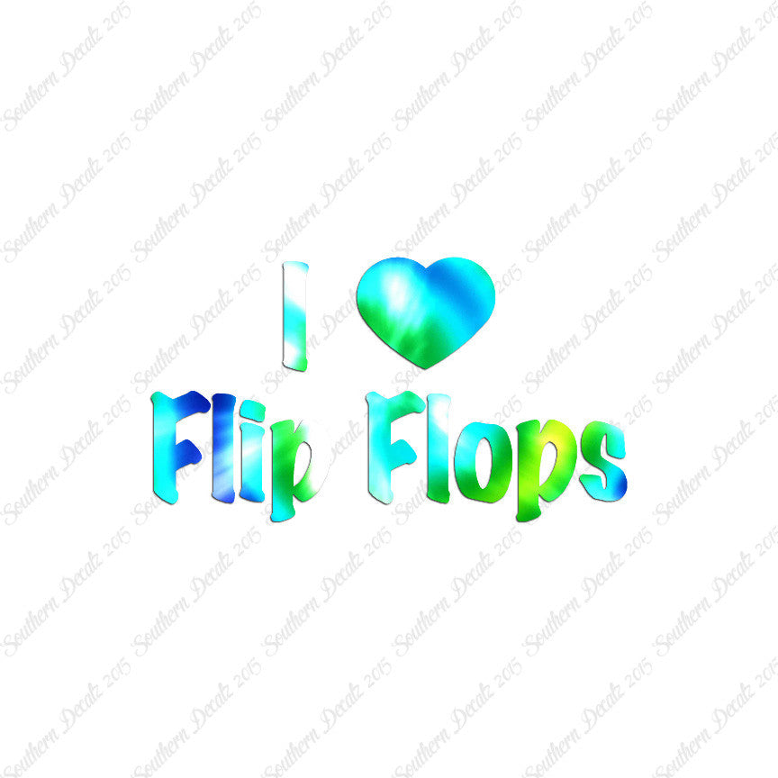 I Love Flip Flops Heart