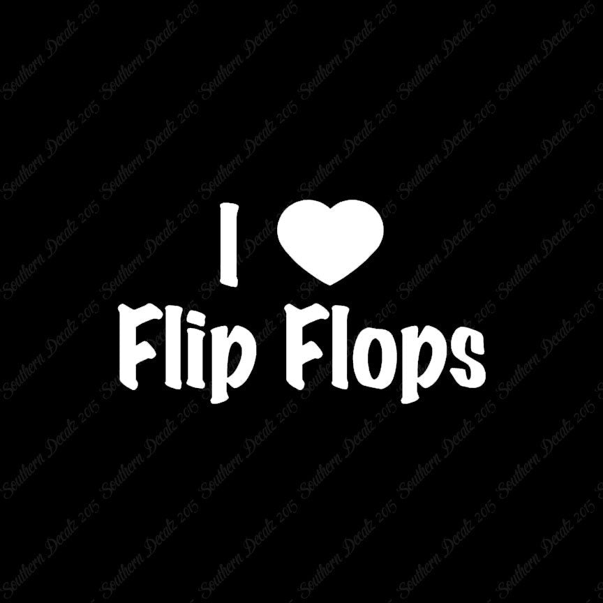 I Love Flip Flops Heart
