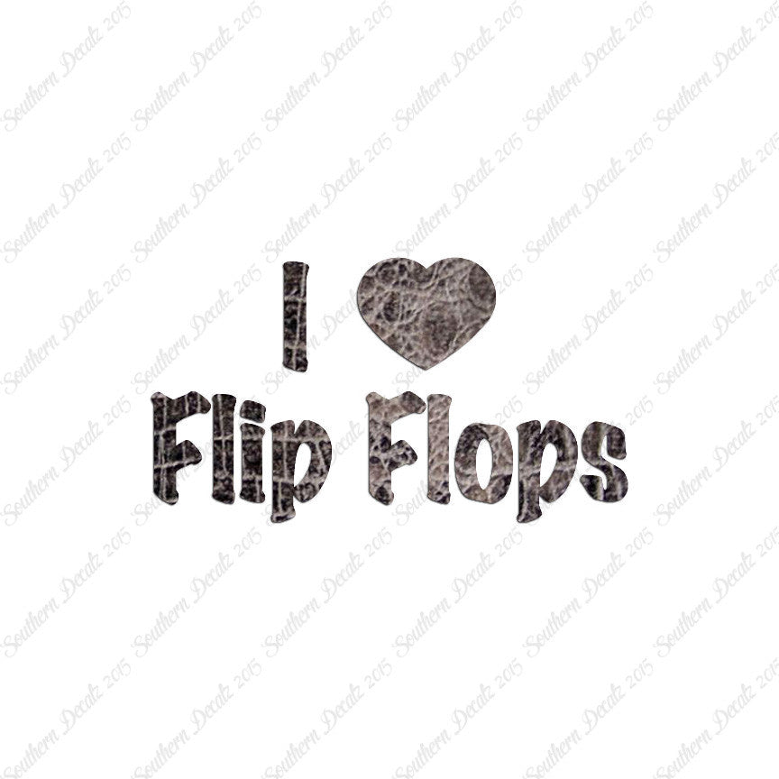 I Love Flip Flops Heart