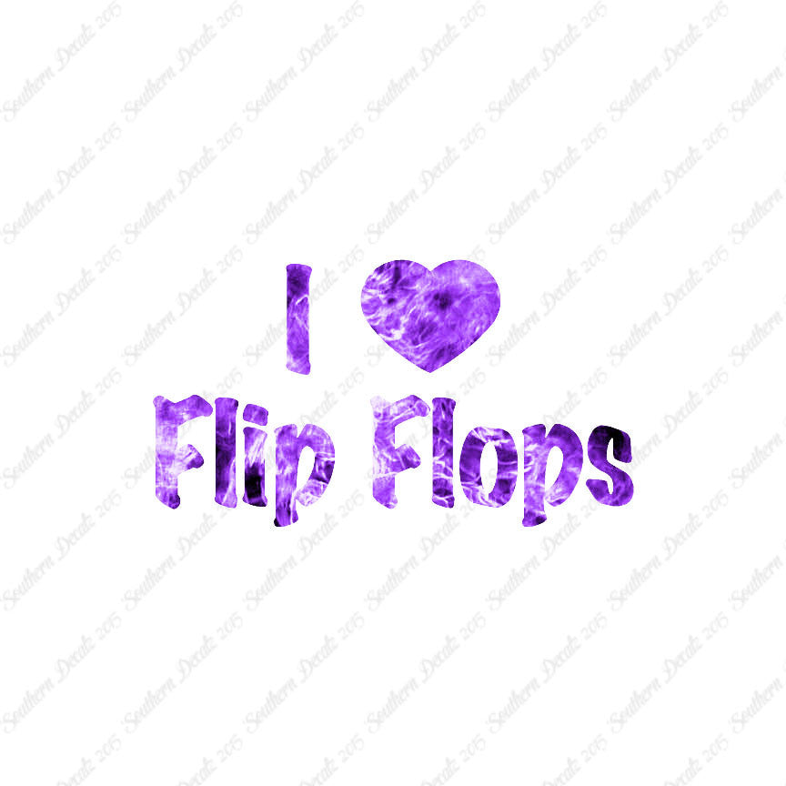 I Love Flip Flops Heart
