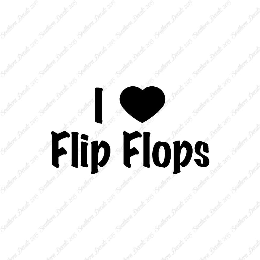 I Love Flip Flops Heart
