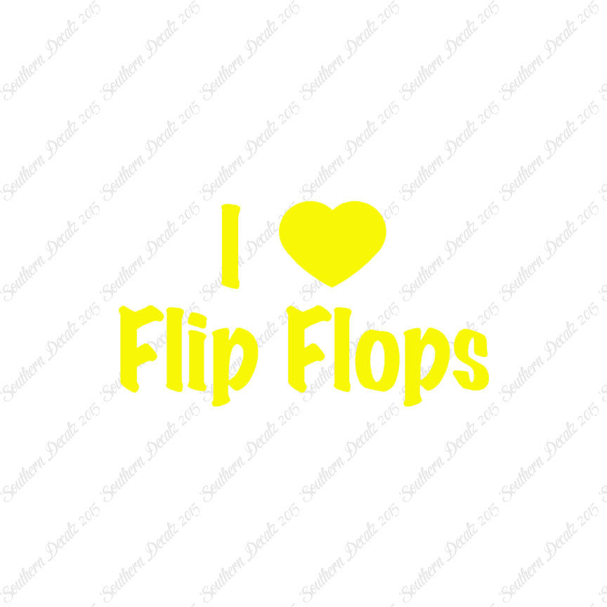 I Love Flip Flops Heart