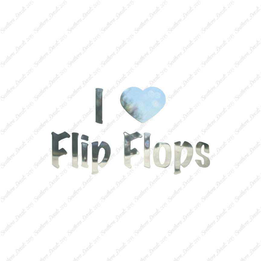 I Love Flip Flops Heart