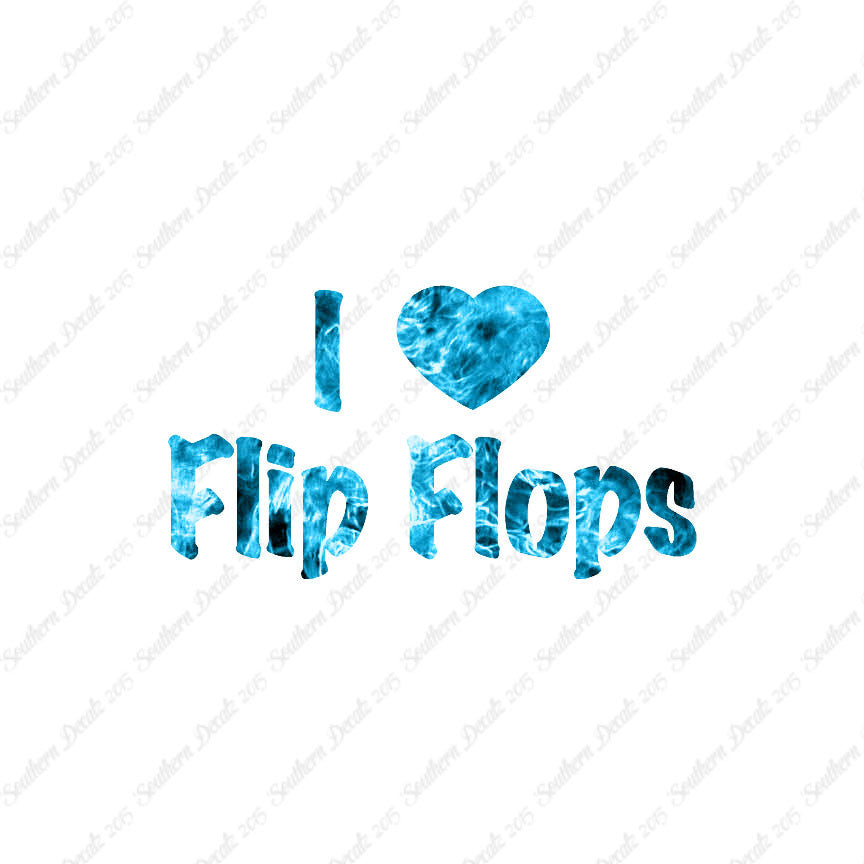 I Love Flip Flops Heart