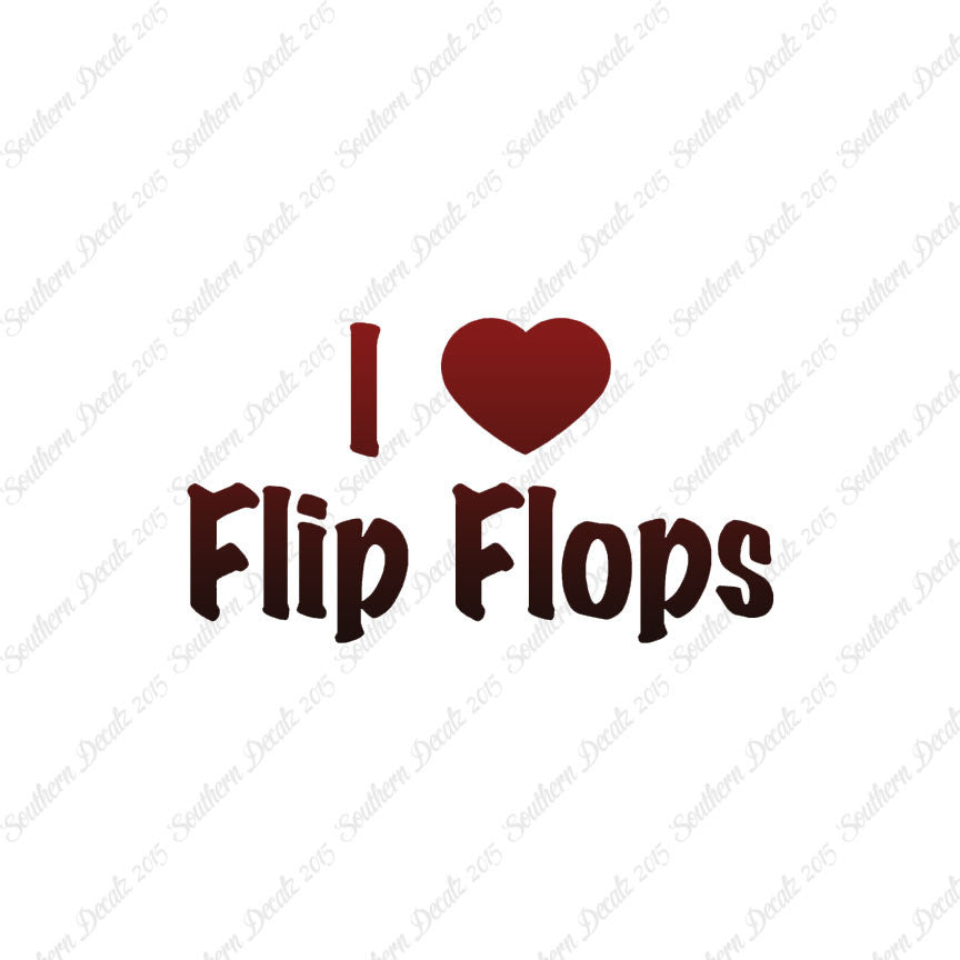 I Love Flip Flops Heart