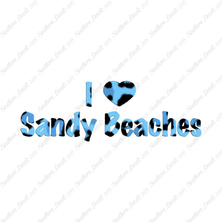 I Love Sandy Beaches Heart