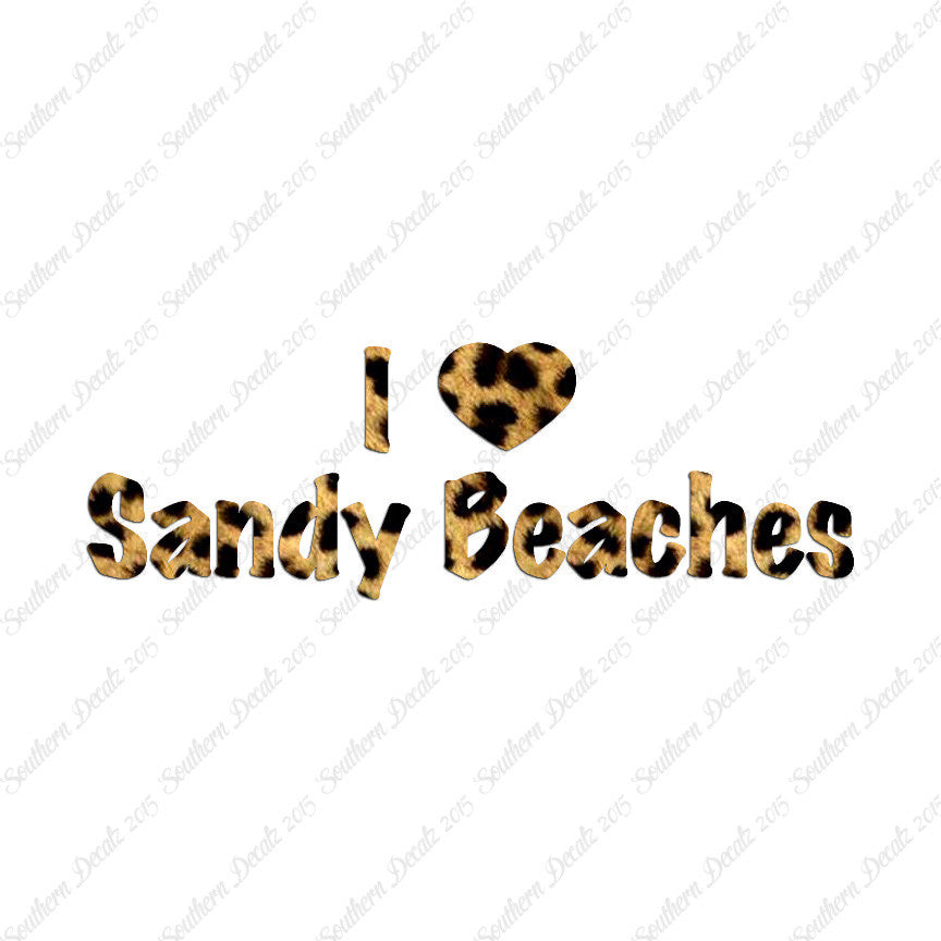 I Love Sandy Beaches Heart