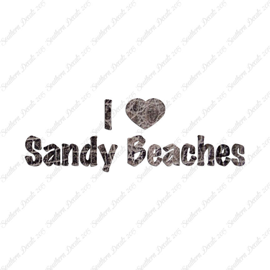 I Love Sandy Beaches Heart