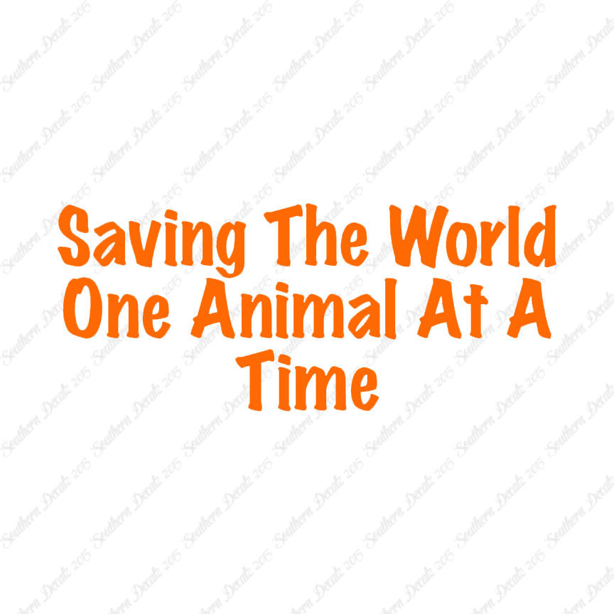 Saving World One Animal At A Time