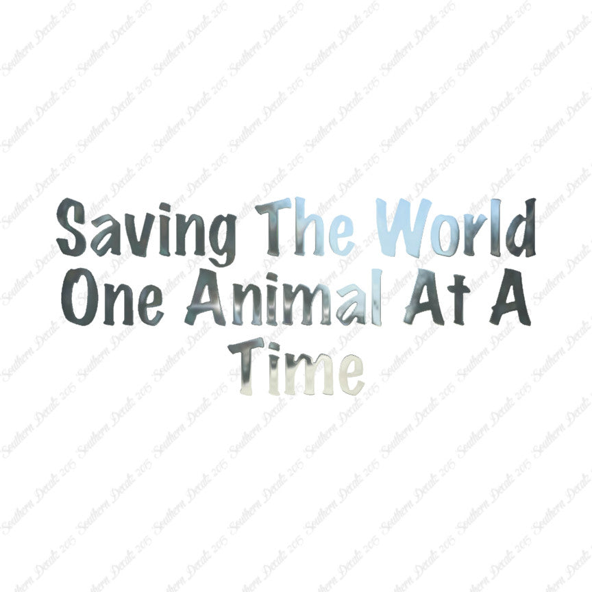 Saving World One Animal At A Time
