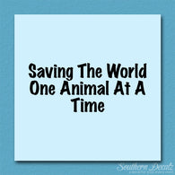 Saving World One Animal At A Time