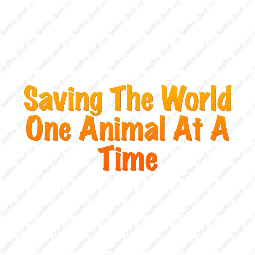 Saving World One Animal At A Time