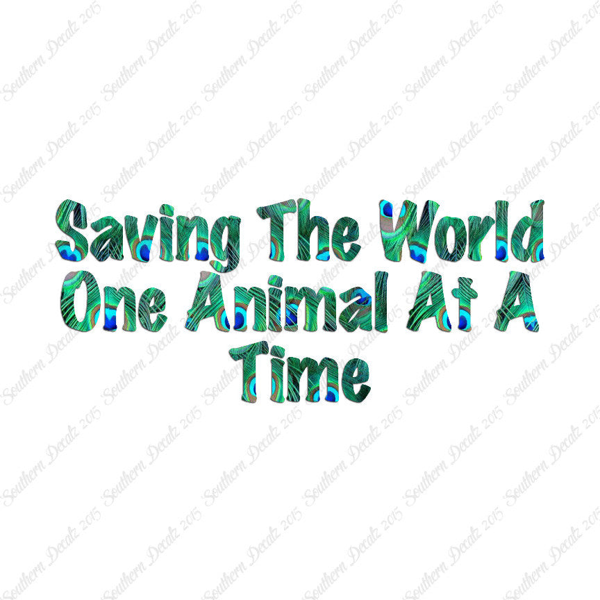Saving World One Animal At A Time