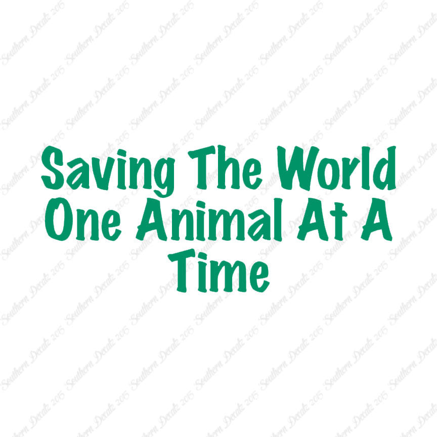 Saving World One Animal At A Time