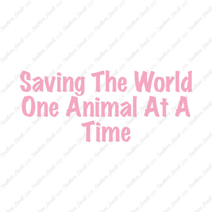 Saving World One Animal At A Time