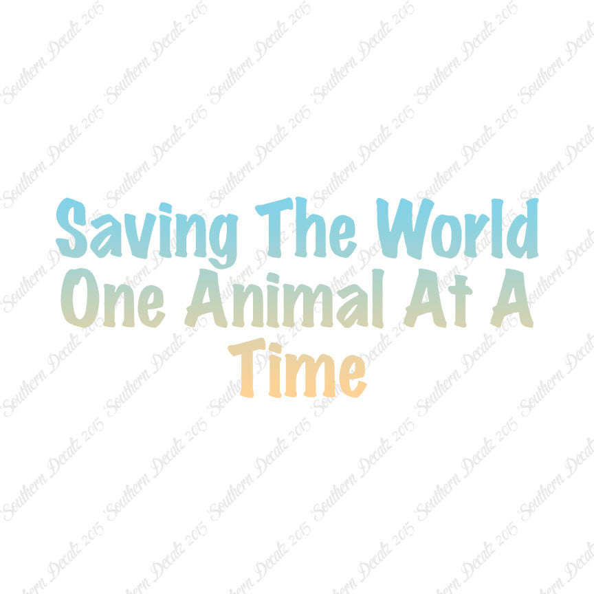 Saving World One Animal At A Time